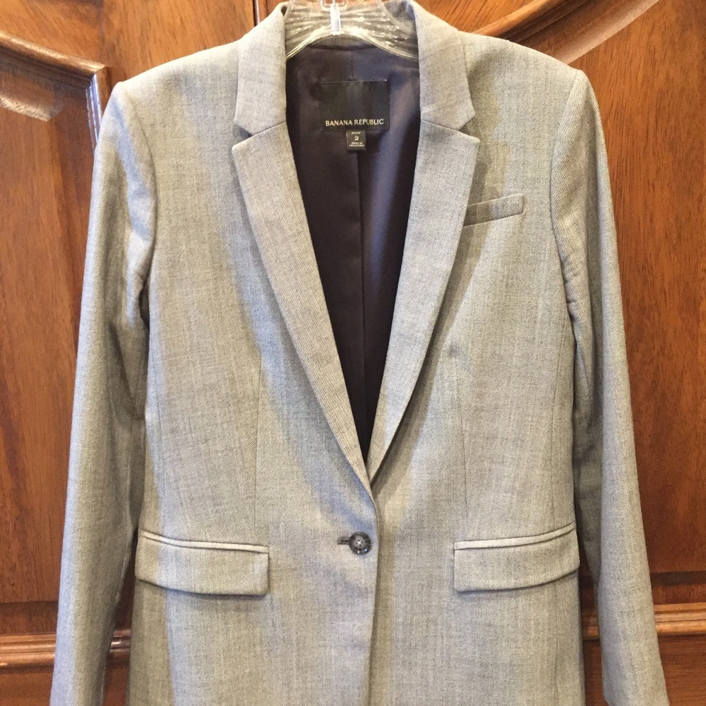 Banana Republic Blazer Gray Size 2 Petite